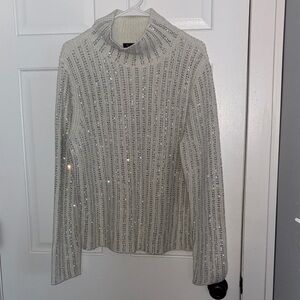INC International Concepts Cream Knit Sweater